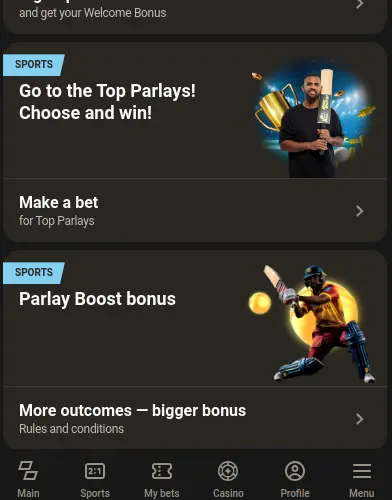 Parlay Bonuses