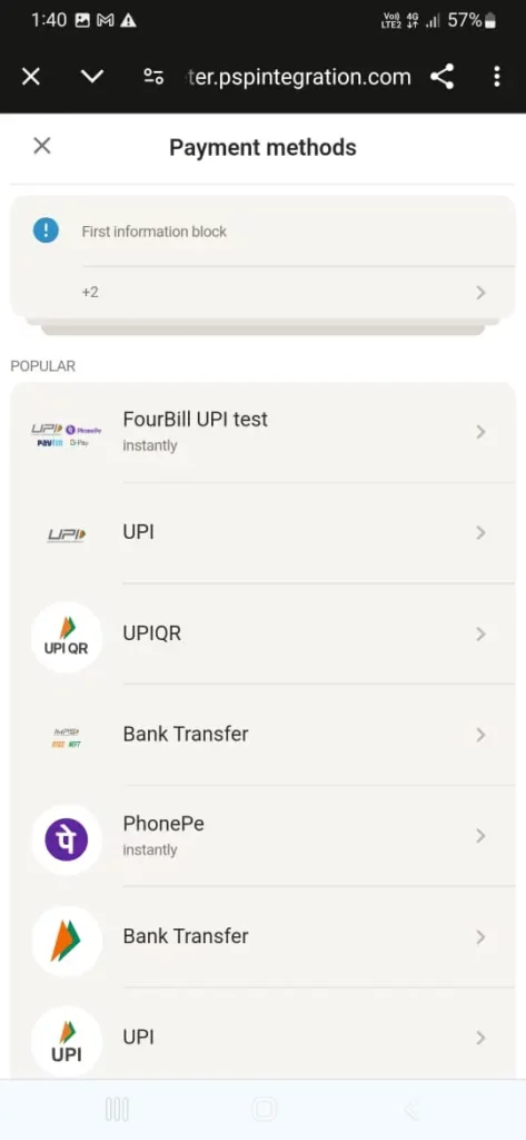 Payment Method