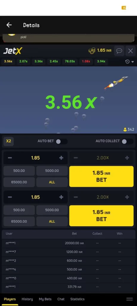 Jet X Game at Parimatch