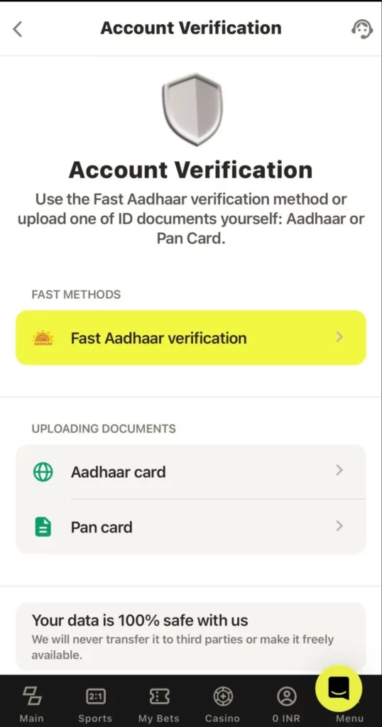 Parimatch Mobile Verification