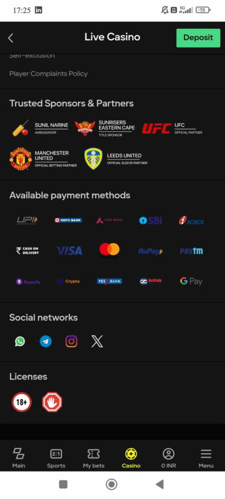 Licensing of Parimatch